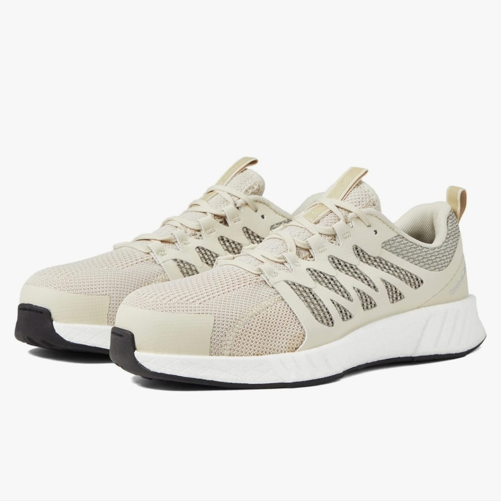 Reebok Women's Rb341 Fusion Flexweave Work Construction Shoe Cream Safety #15